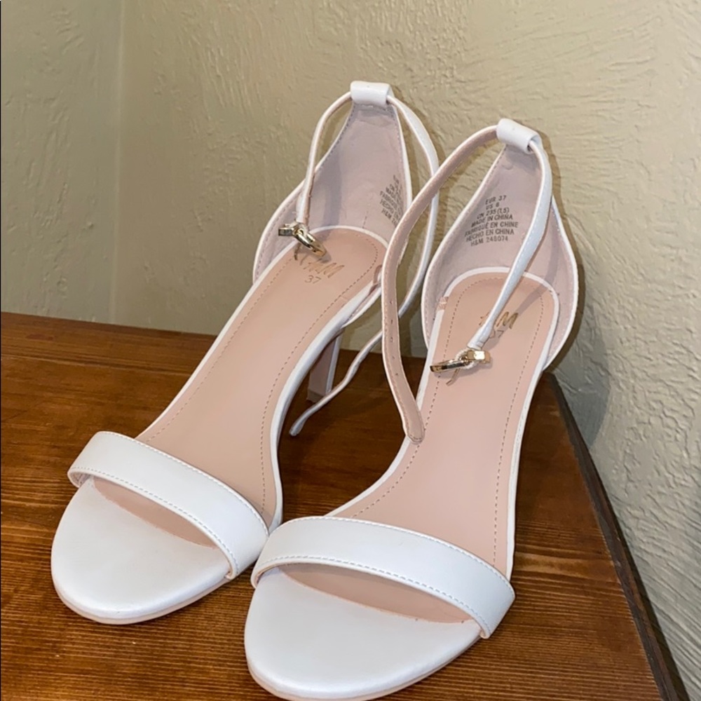 H&M White Heels